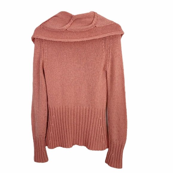 Anthro Sleeping on Snow Cable Cowl Neck Sweater XS - Picture 2 of 6